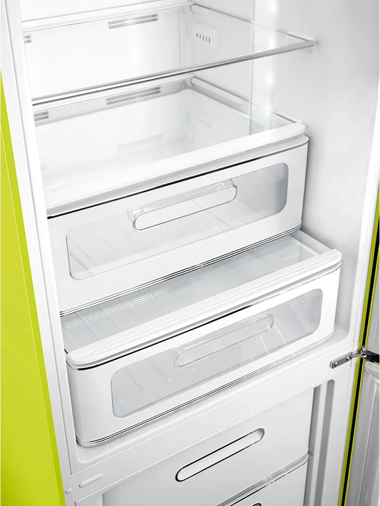 SMEG FAB32RLI6 Отдельностоящий двухдверный холодильник, стиль 50-х годов, 60 см, цвет лайма, No-fros
