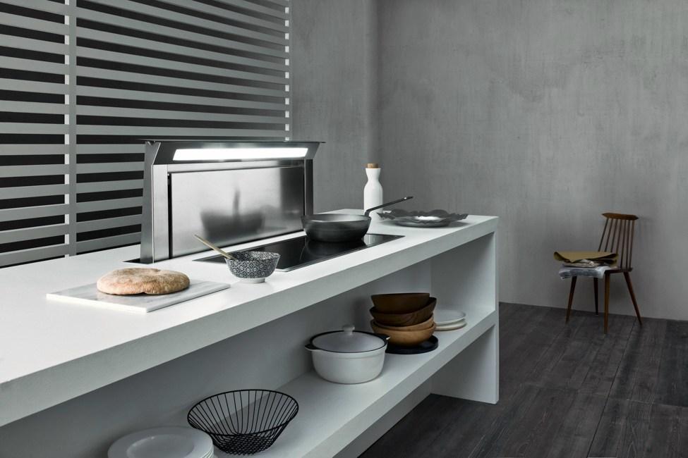 DOWNDRAFT GLASS WHITE 120 Falmec (вытяжка, в столешницу, белое стекло)